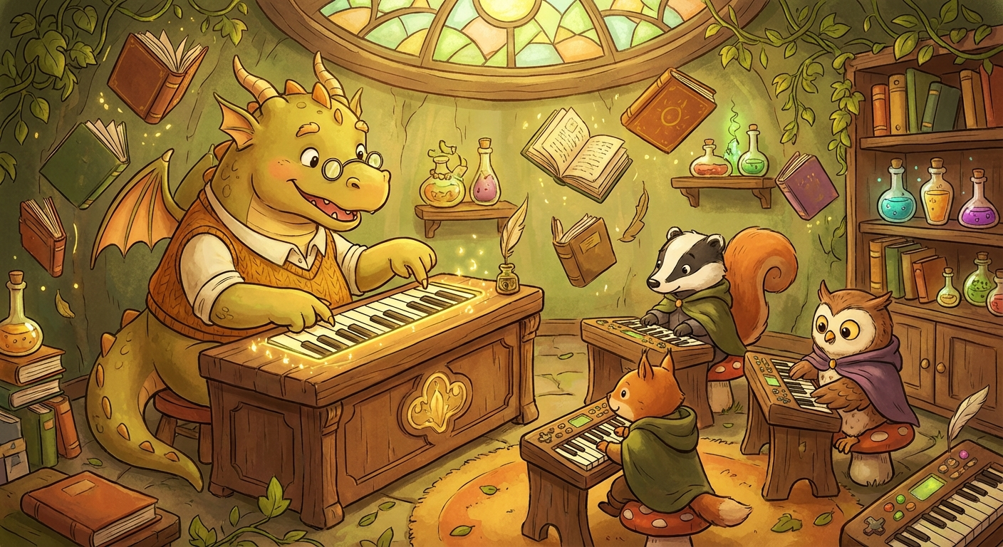 Eric the dragon teaches children to type