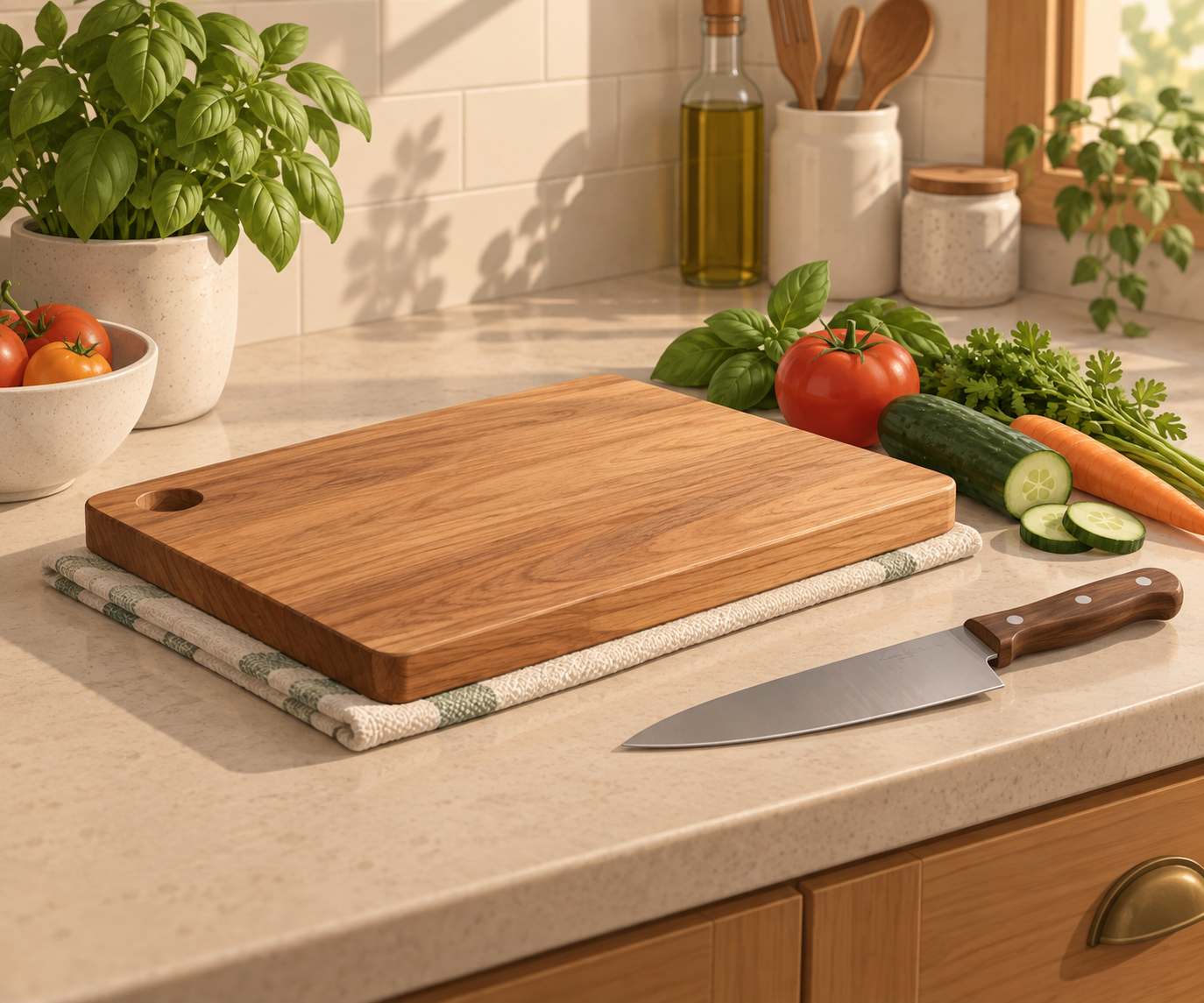 Put a Damp Towel Under Your Cutting Board