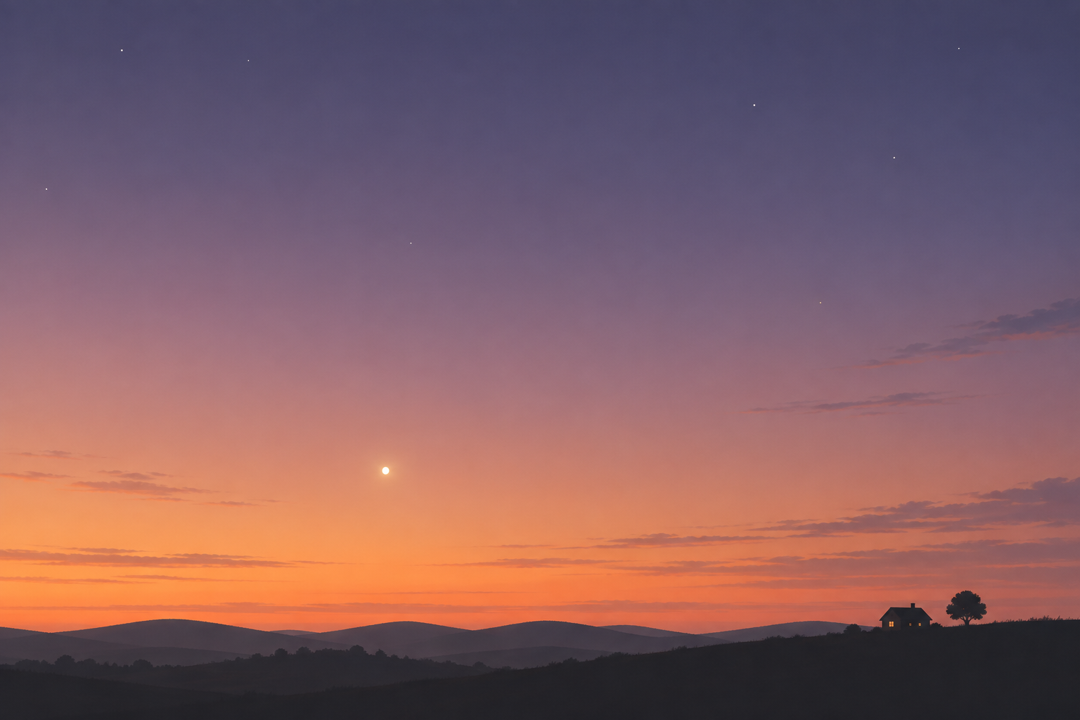 The first evening star is often a planet
