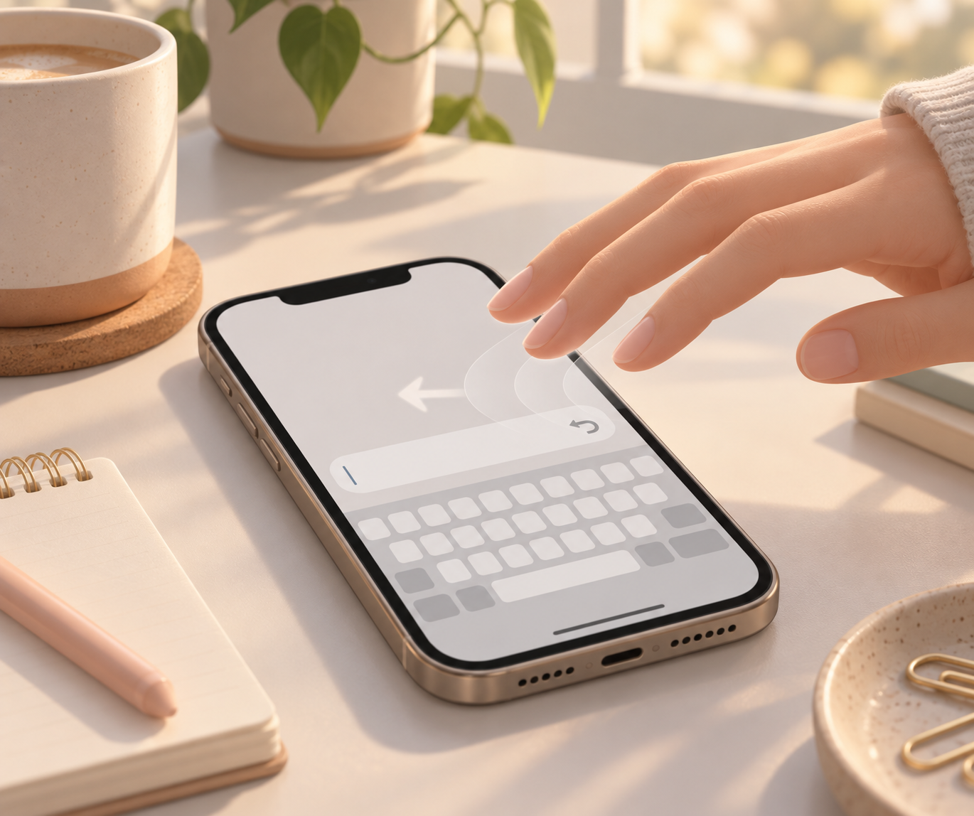 Undo Without Shaking: Swipe with Three Fingers