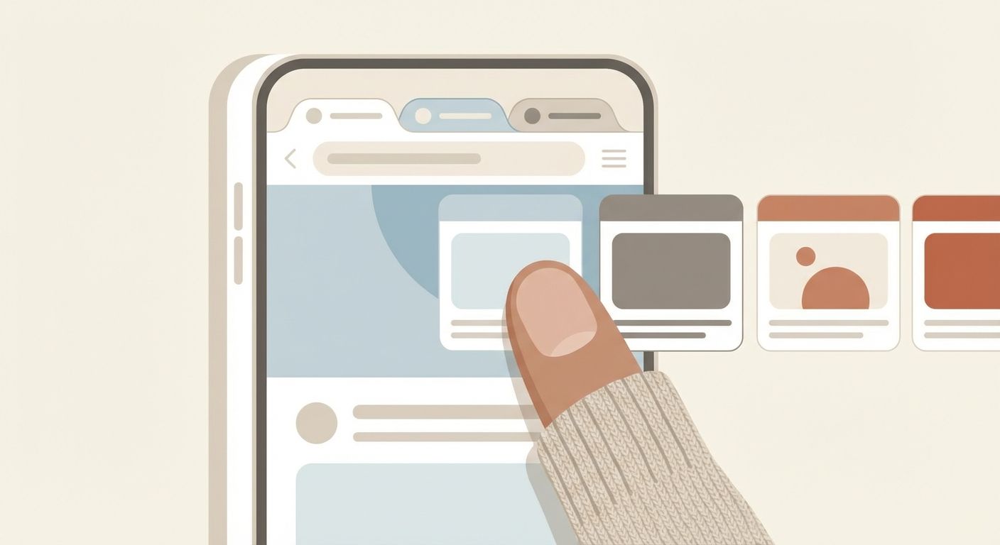 Safari : balayer pour changer d’onglet (iPhone)