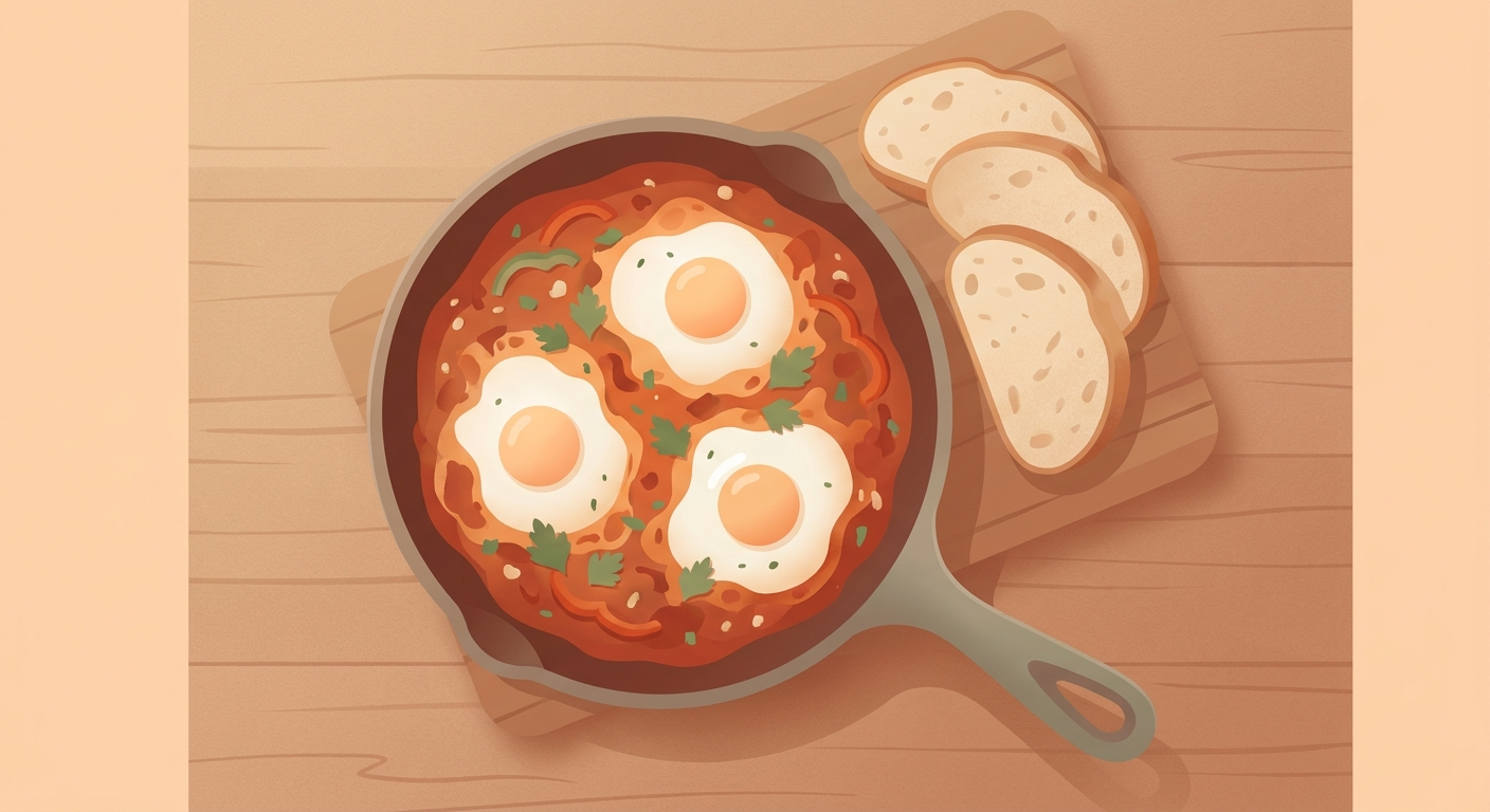 Shakshuka in 15 minuten: eieren in tomatensaus